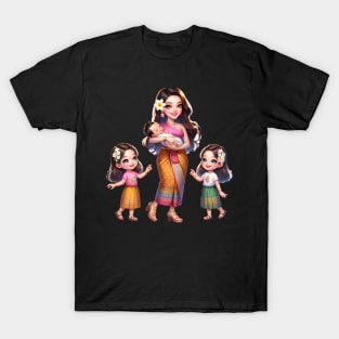 Cambodian Mom & Babies T-Shirt